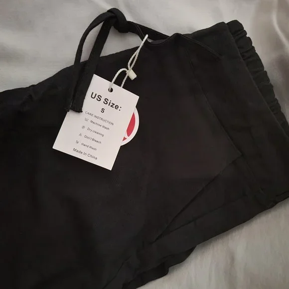 Black Linen Pants Size Small - Picture 4 of 6